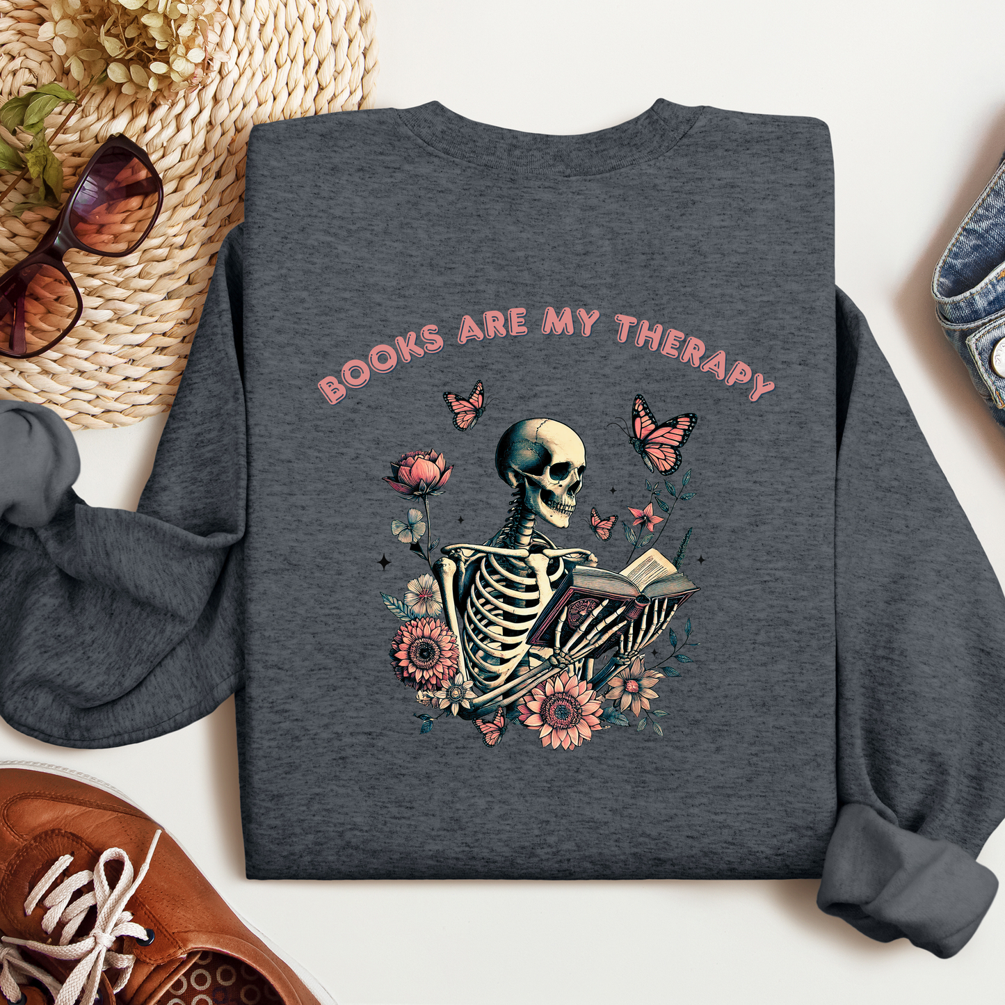 Books Are My Therapy | Adult Sweatshirt