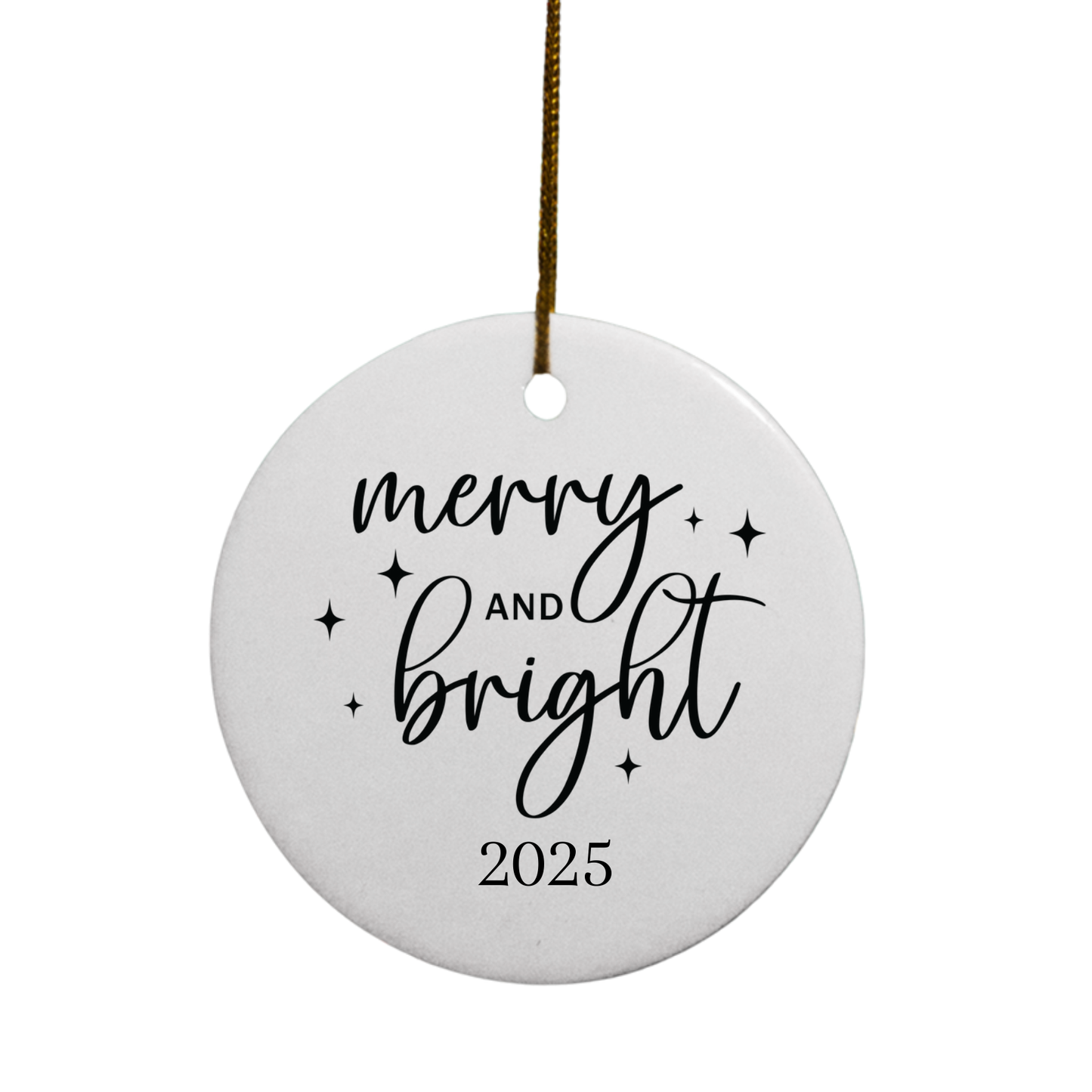 2025 Black and White Christmas Quotes | Circle Ornaments