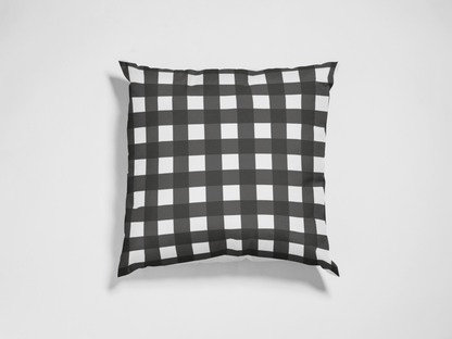 Thankful, Grateful, and Blessed Buffalo Plaid | Reversible Square Decorative Pillow 18in x 18in
