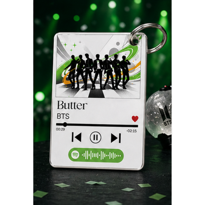 K-Pop Concert Memory Keychain | Custom Music Code Keepsake with Personalized Back
