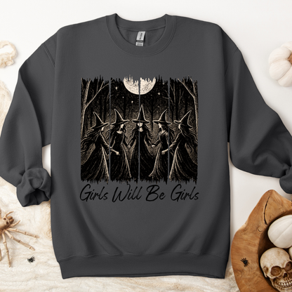 Girls Will Be Girls Salem Witch Coven | Adult Sweatshirt