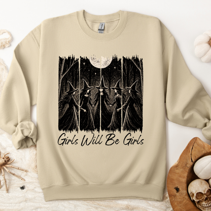 Girls Will Be Girls Salem Witch Coven | Adult Sweatshirt