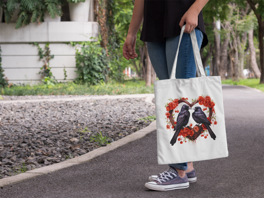 Heart with Crows | Tote Bag