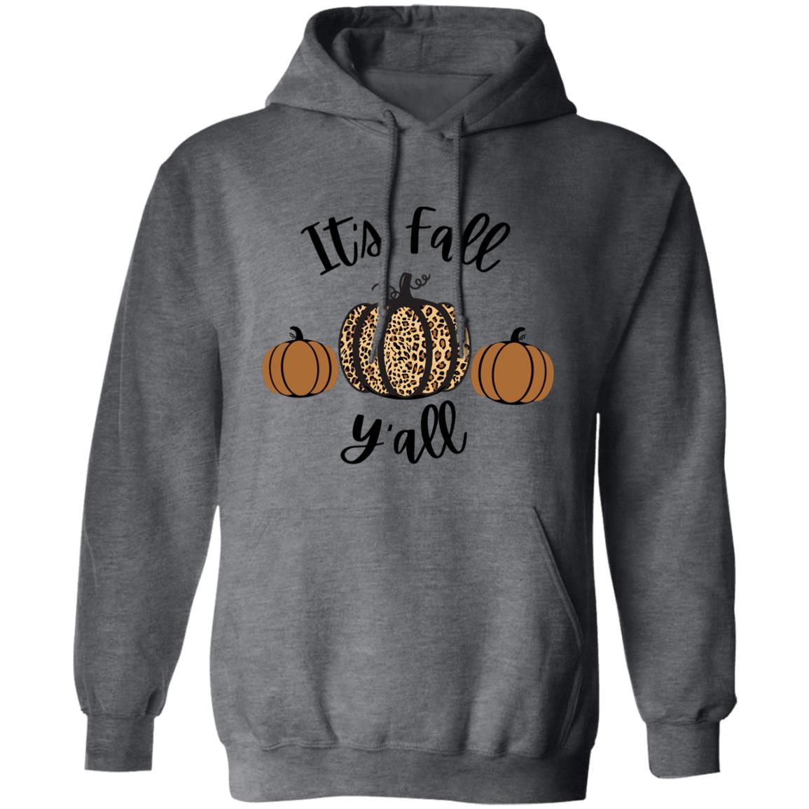 It's Fall Y'all Animal Print Pumpkin | Adult Pullover Hoodie