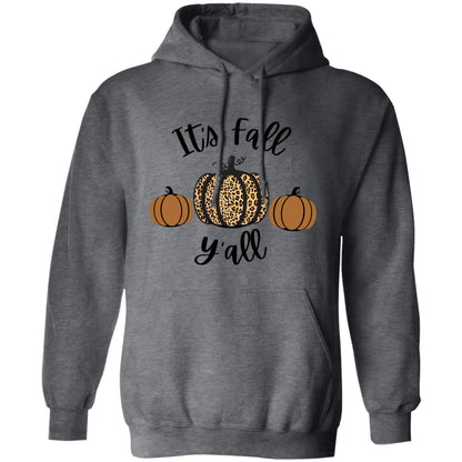 It's Fall Y'all Animal Print Pumpkin | Adult Pullover Hoodie