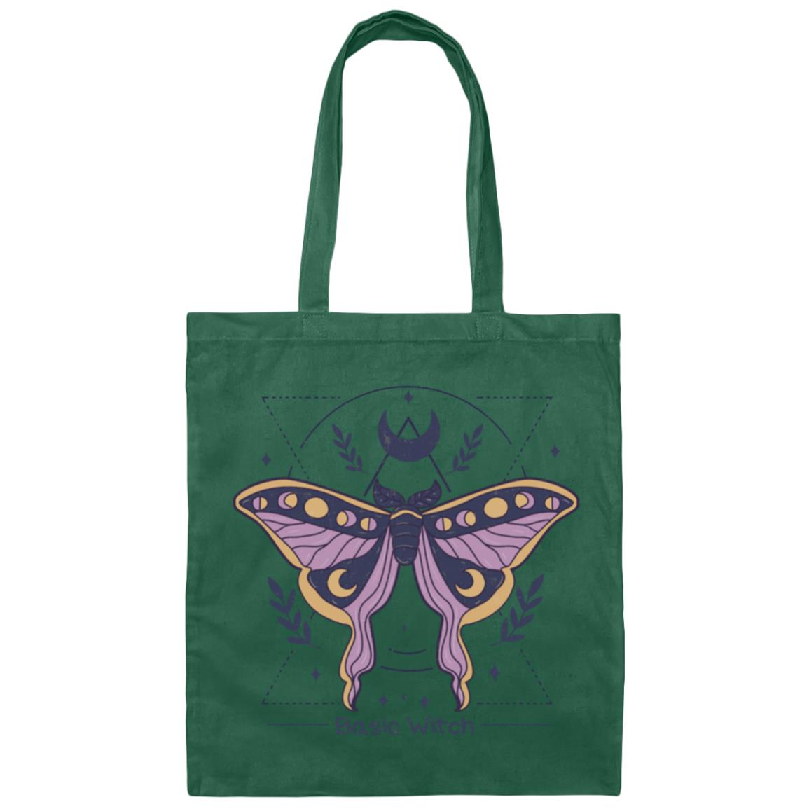Purple Basic Witch Lunar Moth | Canvas Tote Bag