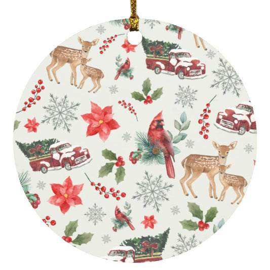 Cardinals, Trucks, and Deer | Christmas Ornament