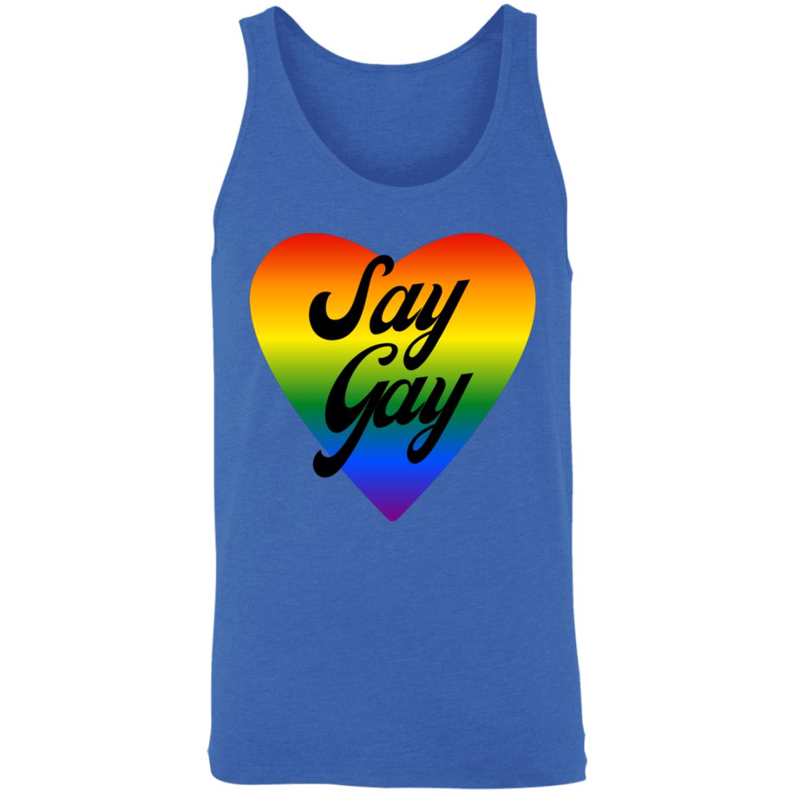 Say Gay Rainbow Heart | Tank Top