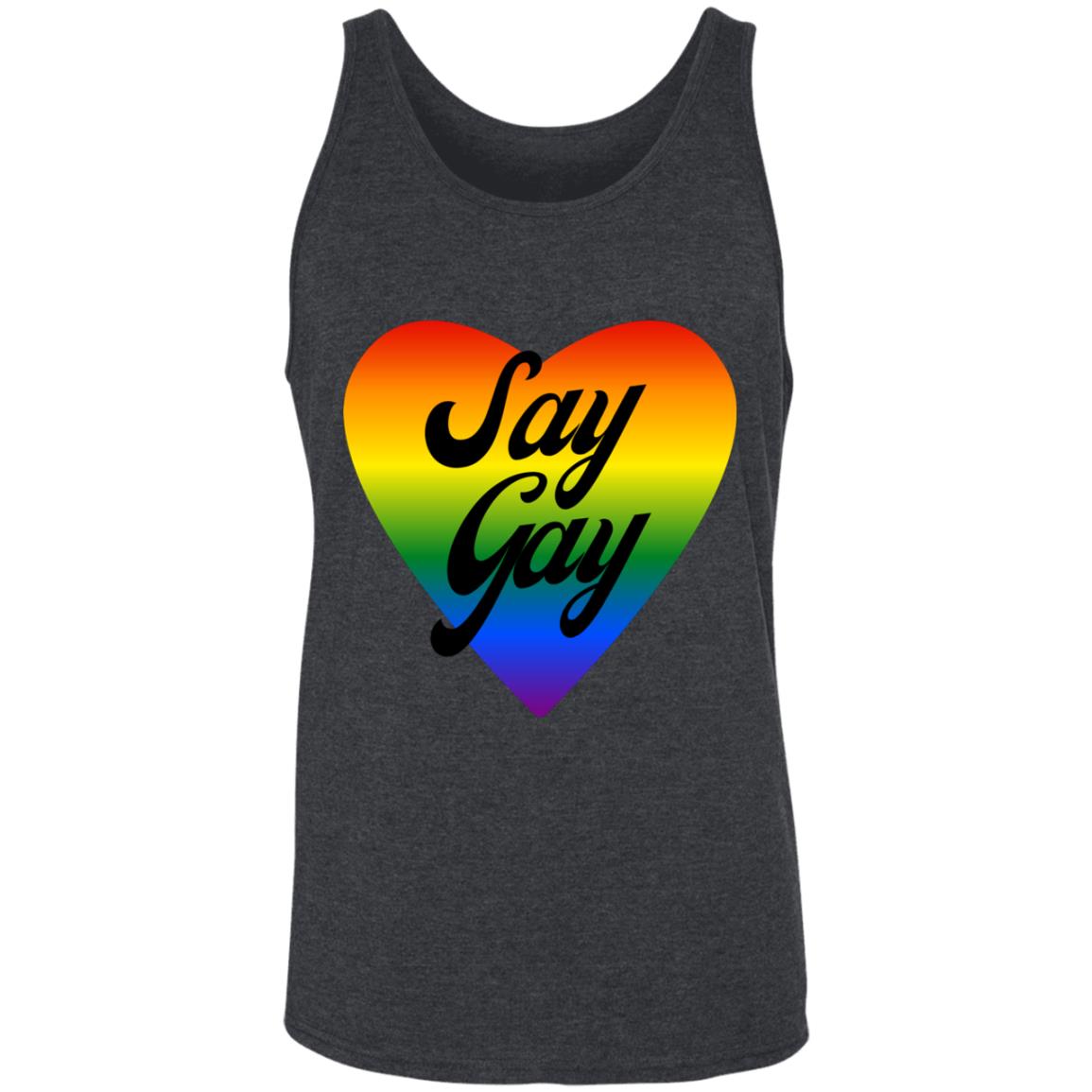 Say Gay Rainbow Heart | Tank Top
