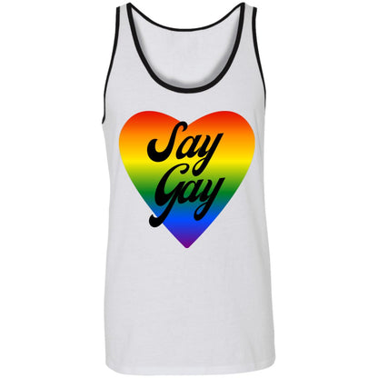Say Gay Rainbow Heart | Tank Top