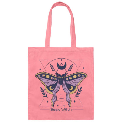 Purple Basic Witch Lunar Moth | Canvas Tote Bag