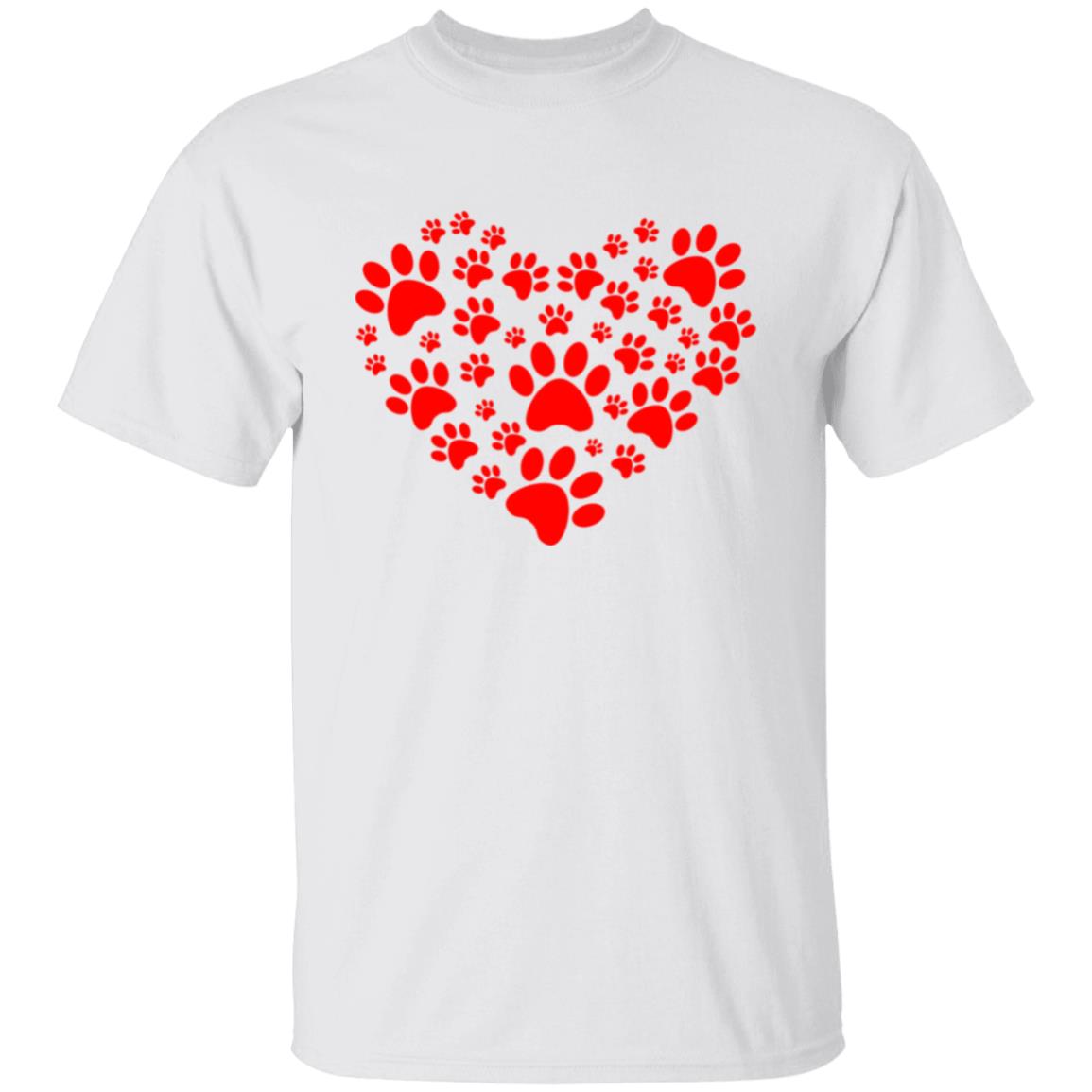 Paw Print Heart | Adult T-Shirt