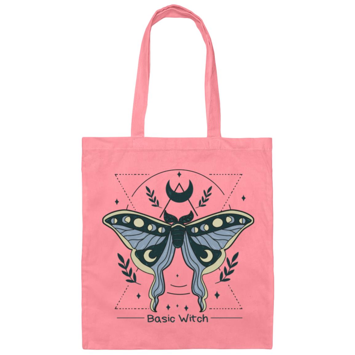 Blue Basic Witch Lunar Moth | Canvas Tote Bag
