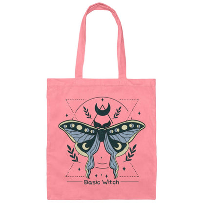 Blue Basic Witch Lunar Moth | Canvas Tote Bag