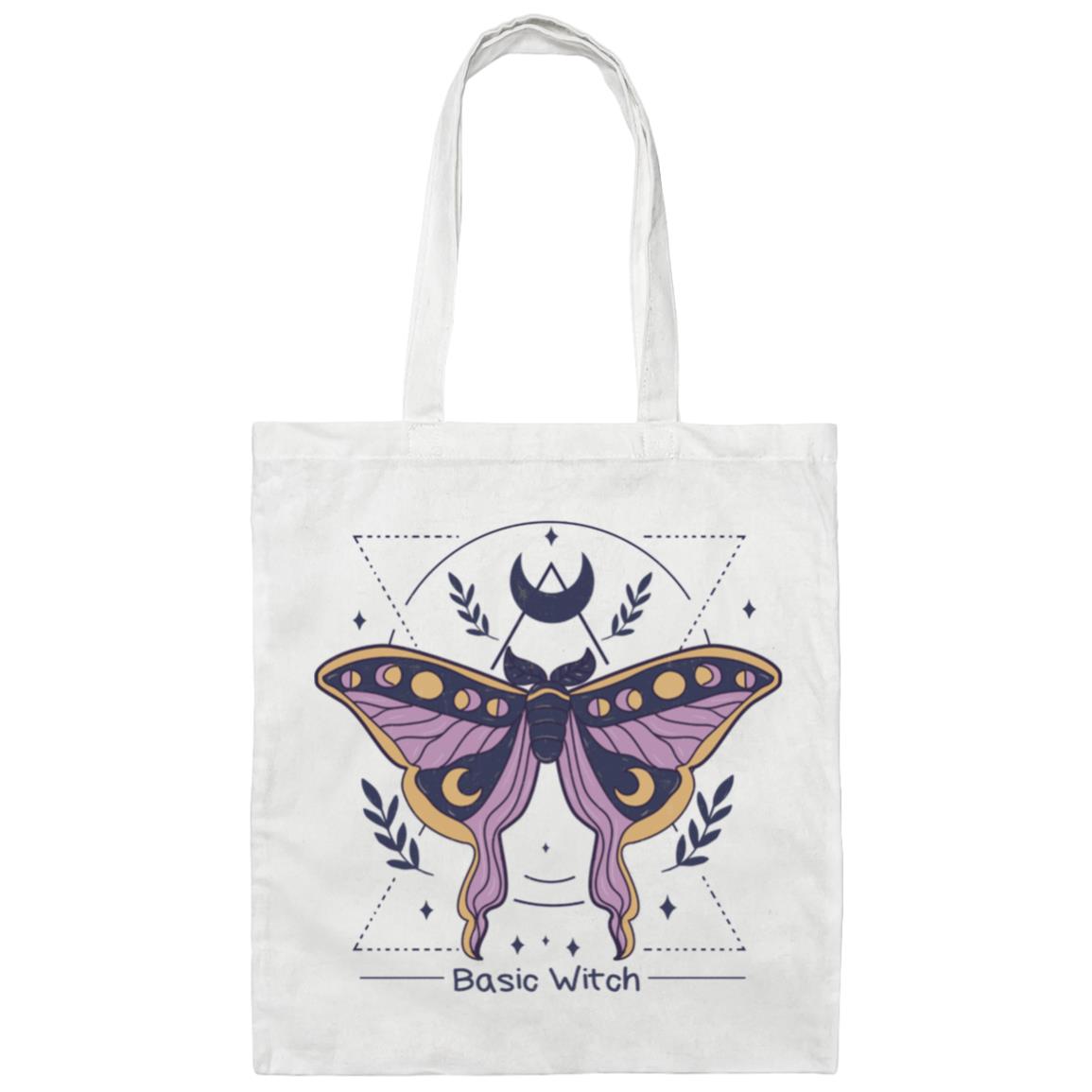 Purple Basic Witch Lunar Moth | Canvas Tote Bag