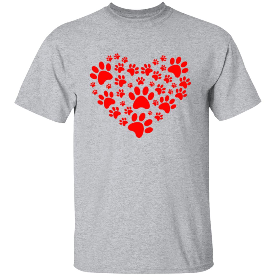 Paw Print Heart | Adult T-Shirt