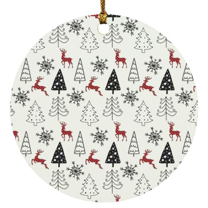 Reindeer and Trees | Christmas Ornament