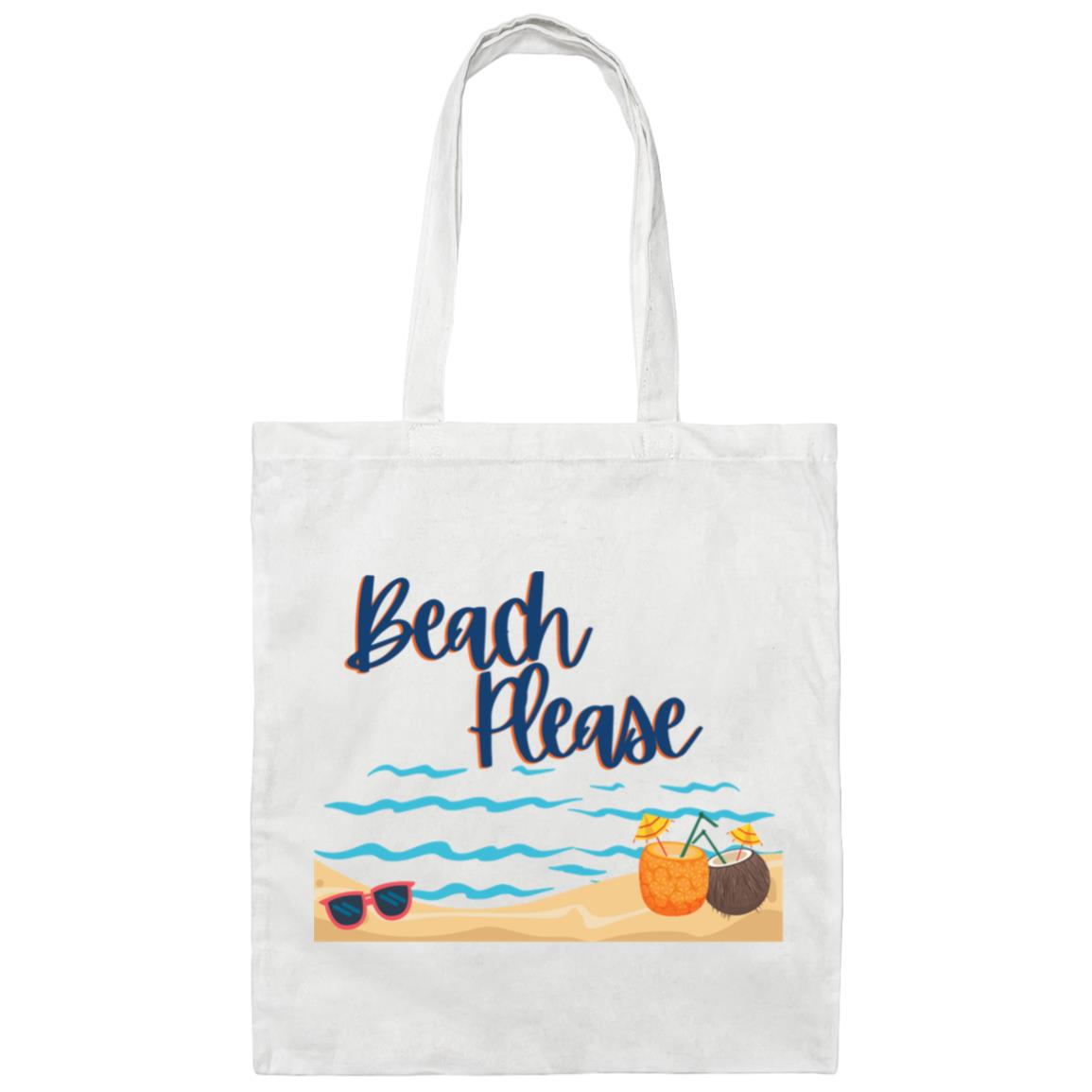 Beach Please | Canvas Tote Bag