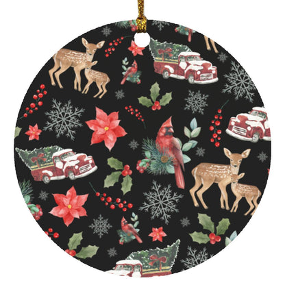 Cardinals, Trucks, and Deer | Christmas Ornament