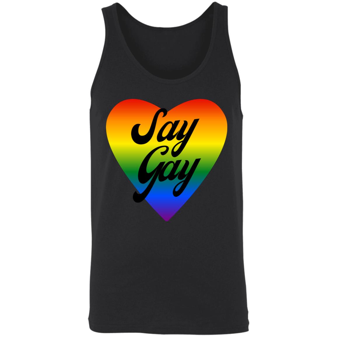 Say Gay Rainbow Heart | Tank Top