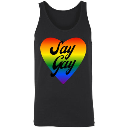 Say Gay Rainbow Heart | Tank Top