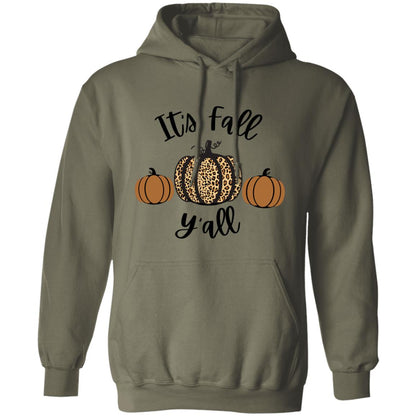 It's Fall Y'all Animal Print Pumpkin | Adult Pullover Hoodie