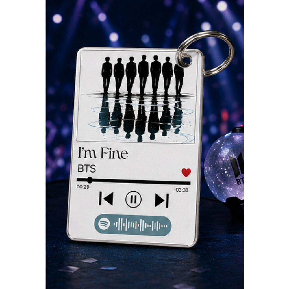 K-Pop Concert Memory Keychain | Custom Music Code Keepsake with Personalized Back