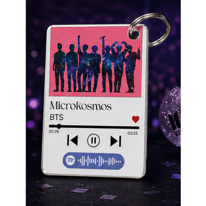 K-Pop Concert Memory Keychain | Custom Music Code Keepsake with Personalized Back
