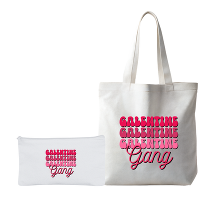Galentine Gang | Makeup Pouch, Tote Bag, and Keychain Bundle Pack (5 sets)