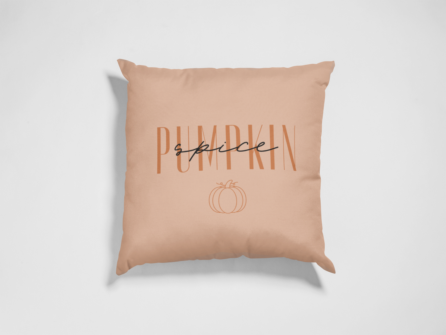 Pumpkin Spice and Thanksgiving | Reversible Square Decorative Pillow 18in x 18in