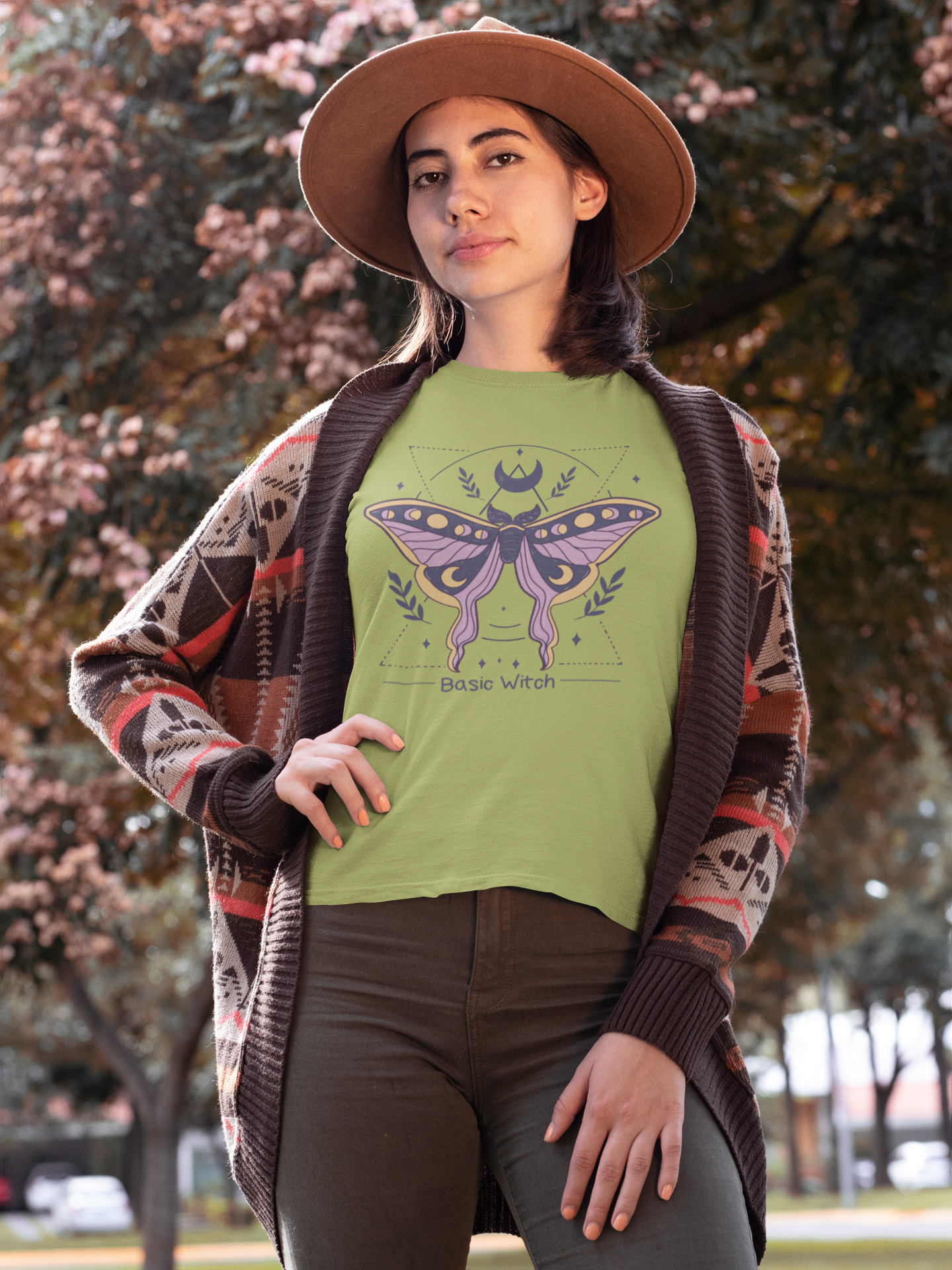 Purple Basic Witch Lunar Moth | Adult T-Shirt