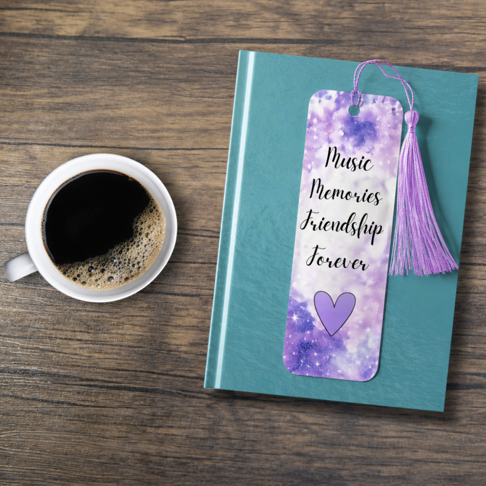 Purple Concert-Inspired Customizable | Aluminum Bookmark with Tassel