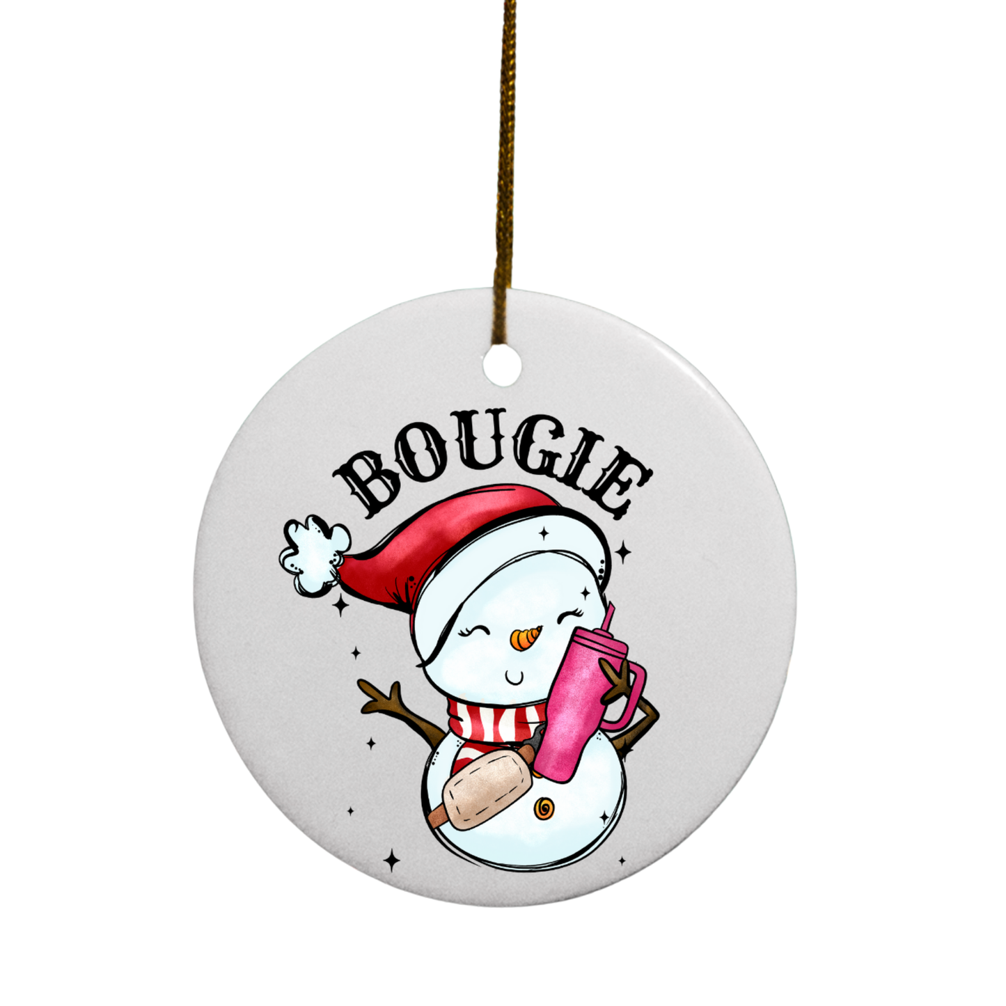 Bougie Snowman | Circle Ornament
