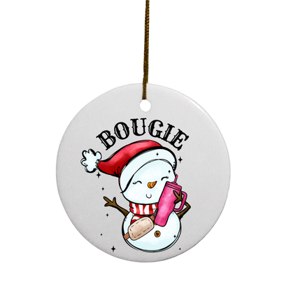 Bougie Snowman | Circle Ornament