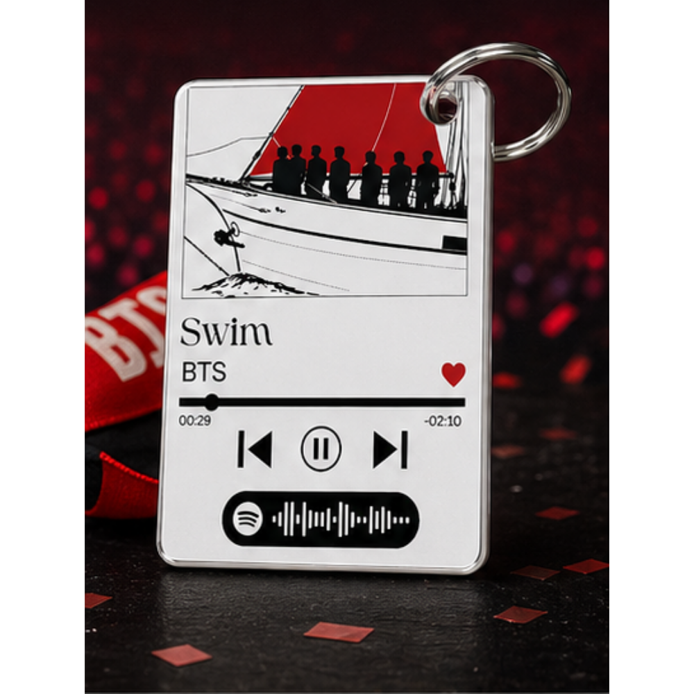 K-Pop Concert Memory Keychain | Custom Music Code Keepsake with Personalized Back