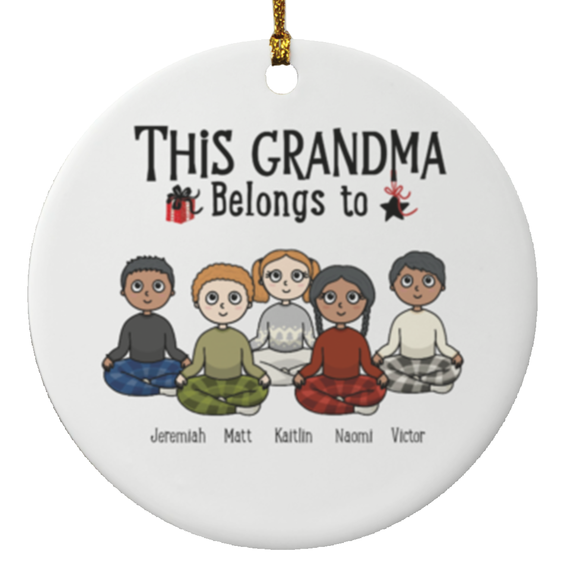 Grandma/Grandpa Belongs To... | Personalized Christmas Ornament