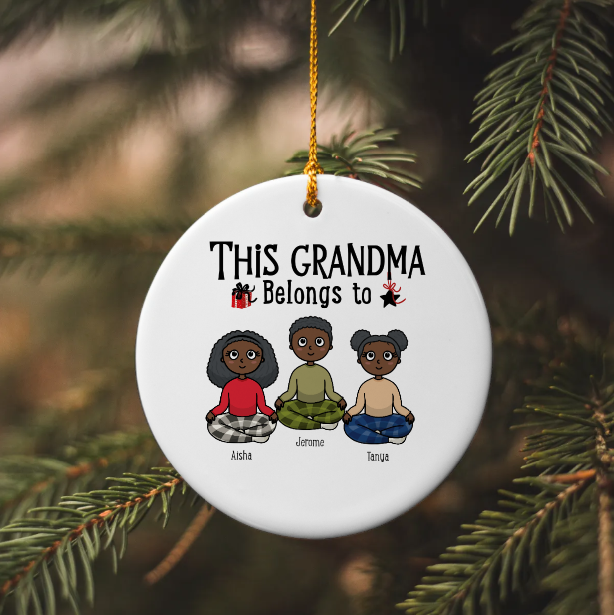 Grandma/Grandpa Belongs To... | Personalized Christmas Ornament