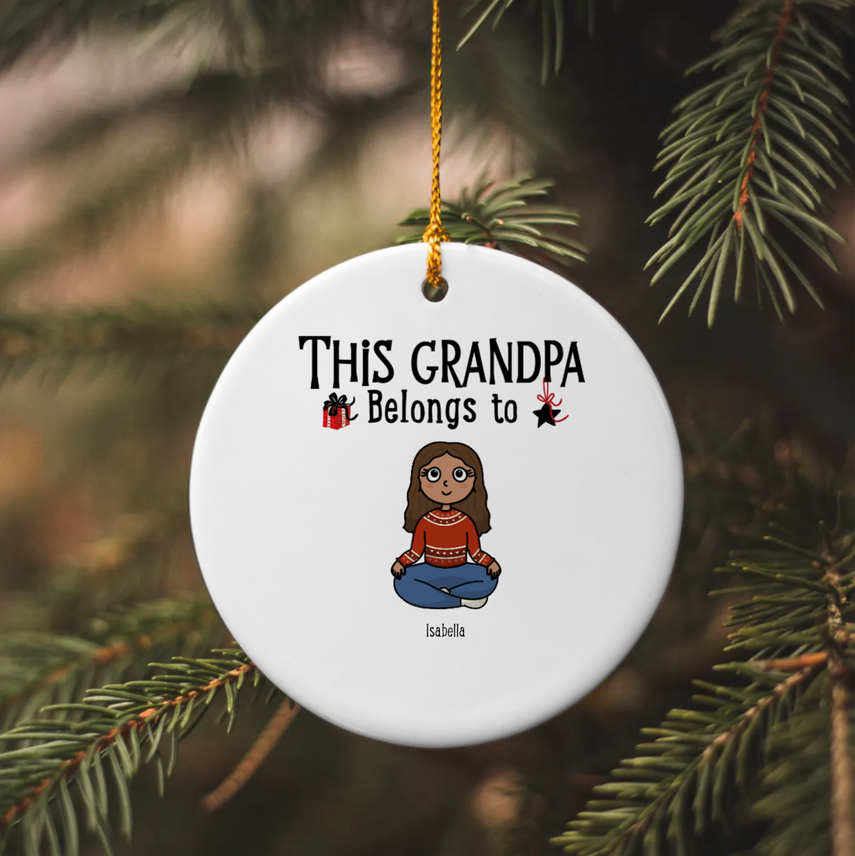 Grandma/Grandpa Belongs To... | Personalized Christmas Ornament