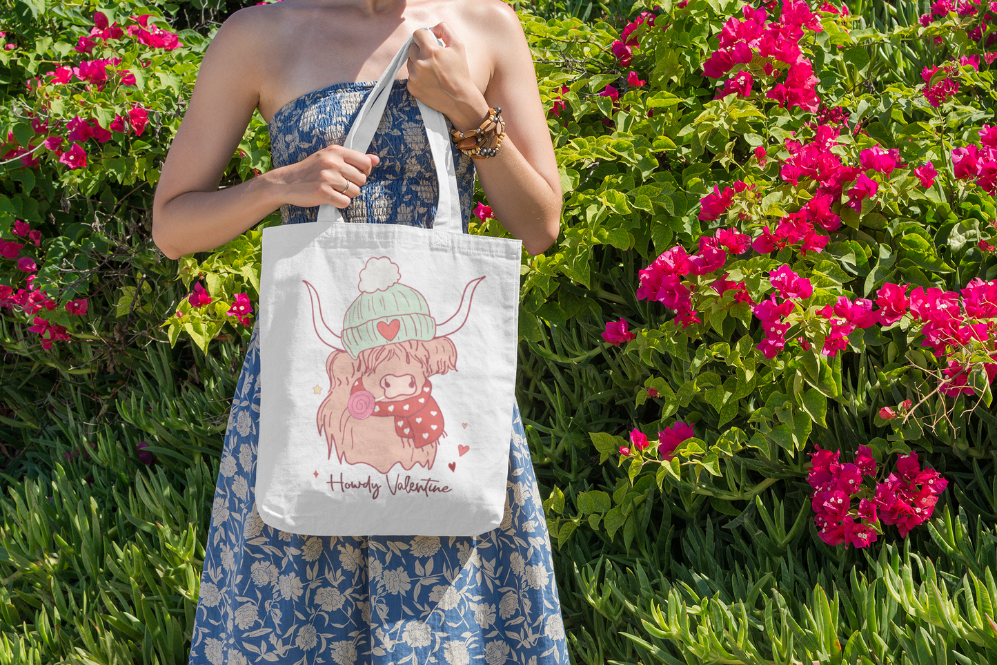 Howdy Valentine Cow | Tote Bag