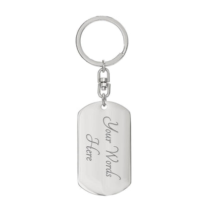 My Cat Is My Valentine | Dog Tag Keychain