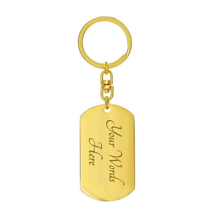 My Cat Is My Valentine | Dog Tag Keychain