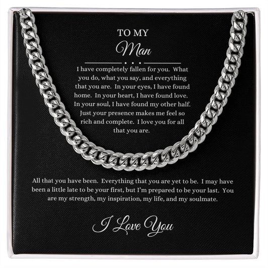 To My Man, I Have Fallen | Cuban Chain Necklace