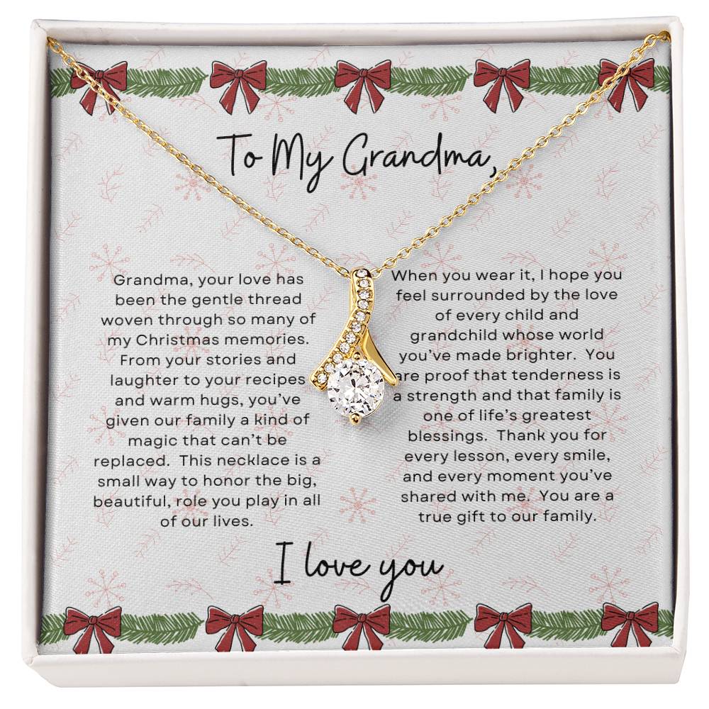 To My Grandma, I Love You | Bows & Garland Christmas Exclusive | Alluring Beauty Necklace