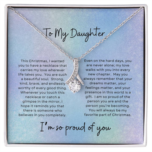 To My Daughter, I'm So Proud Of You | Winter Aurora Christmas Exclusive | Alluring Beauty Necklace