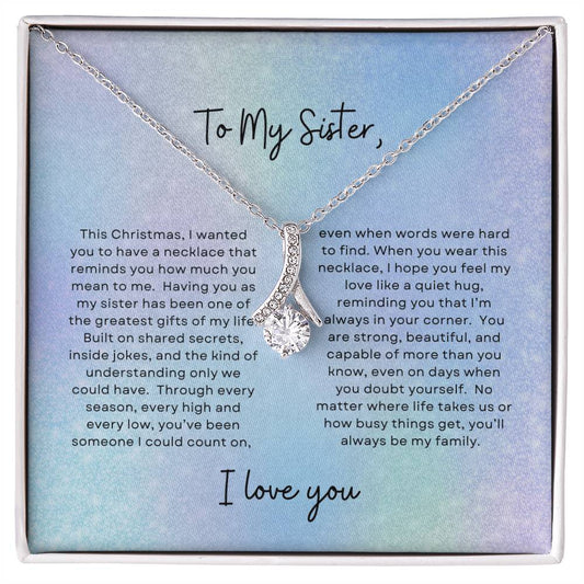 To My Sister, I Love You | Winter Aurora Christmas Exclusive | Alluring Beauty Necklace