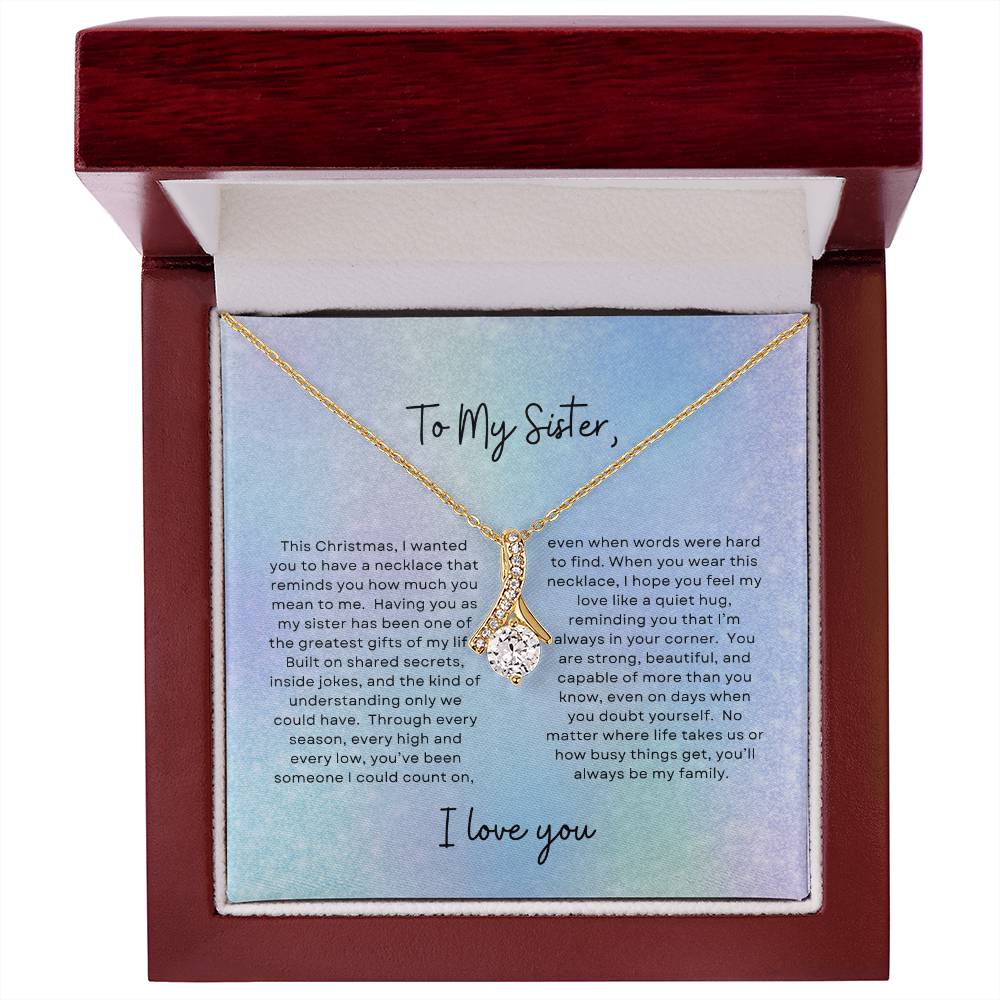 To My Sister, I Love You | Winter Aurora Christmas Exclusive | Alluring Beauty Necklace