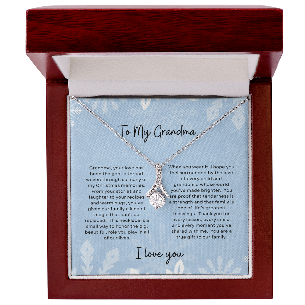 To My Grandma, I Love You | Winter Snowflake Christmas Exclusive | Alluring Beauty Necklace