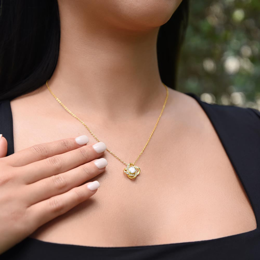 To My Bada$$ Wife | Gold Love Knot Necklace