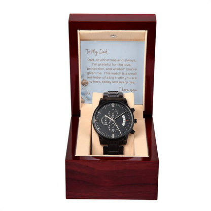 To My Dad, I Love You | Ornaments | Black Chronograph Watch