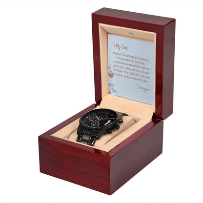 To My Dad, I Love You | Ornaments | Black Chronograph Watch